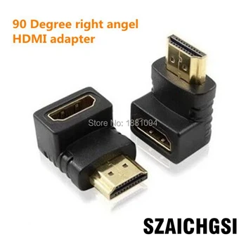 

SZAICHGSI 90 Degree Right Angle Gold plated HDMI Adapter Male to Female for 1080p 3D TV HDTV hdmi adapter wholesale 1000pcs
