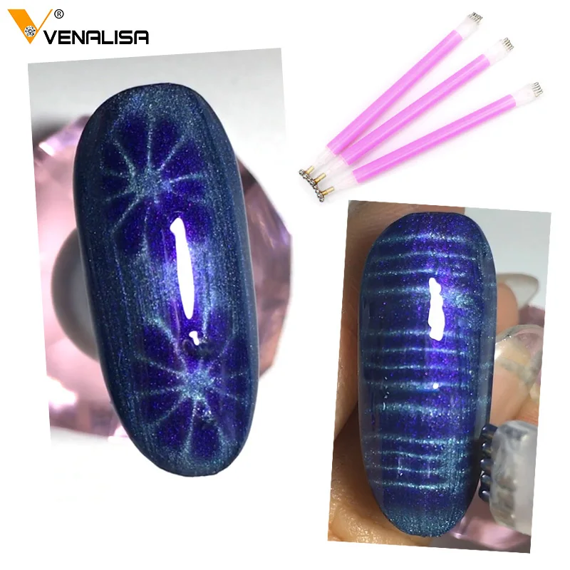 

Factory Price Magnetic Starry Sky Cat Eye Gel CANNI New Product Fashion UV&LED Soak off 3D Cat Eye nail art two ways tool magent