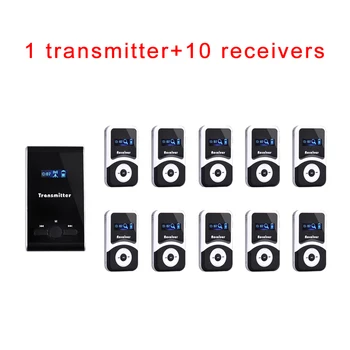 

Wireless Tour Guide System ( One set: 1 Transmitter + 10 Receivers ) / simultaneous translation equipment / Audio device