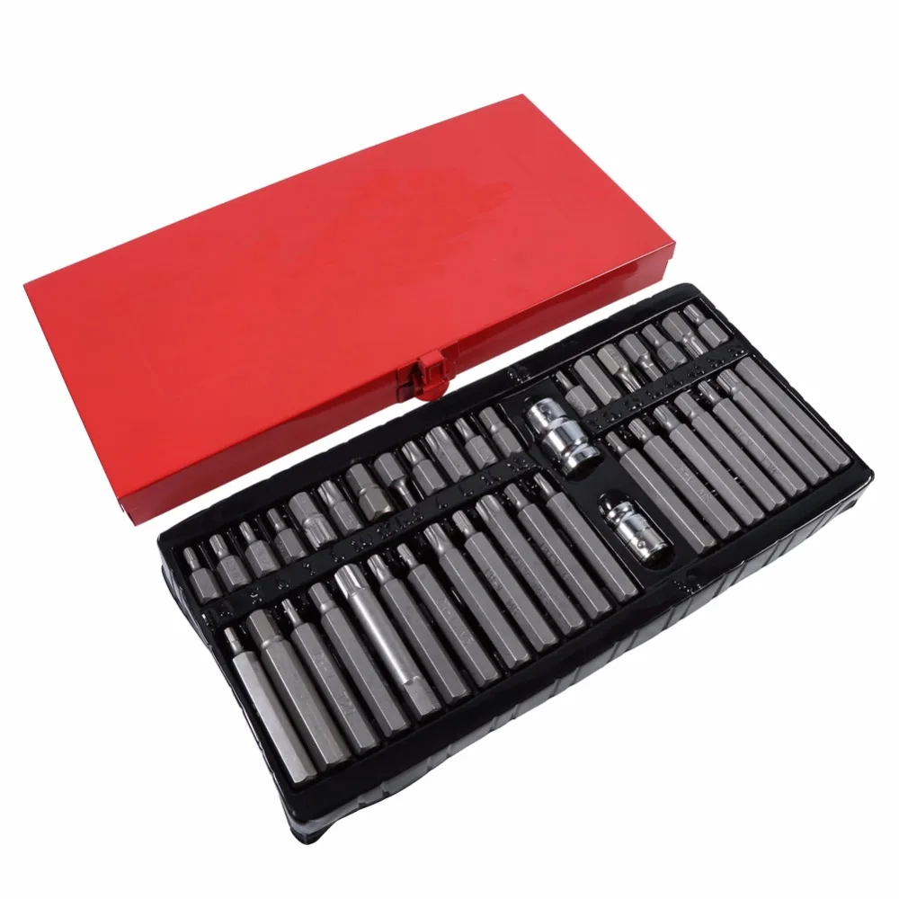 Overseas 1 Set 40pcs Assorted Power Screwdriver Bits Set Hex Spline