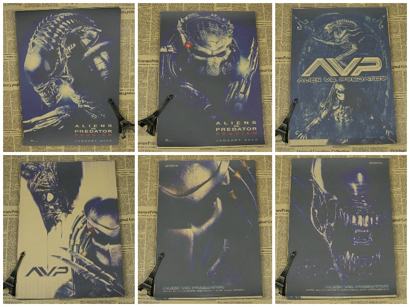 

Alien vs. Predator Poster Kraft Paper Poster Retro Movie/wall poster /Kraft Poster