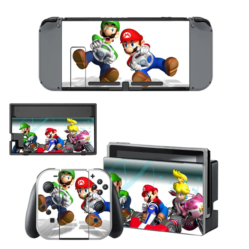 Защитная Наклейка для nintendo Switch Skins Mario Kart 8 наклейка для консоли nintendo switch Joy-con док-контроллер Sitckers