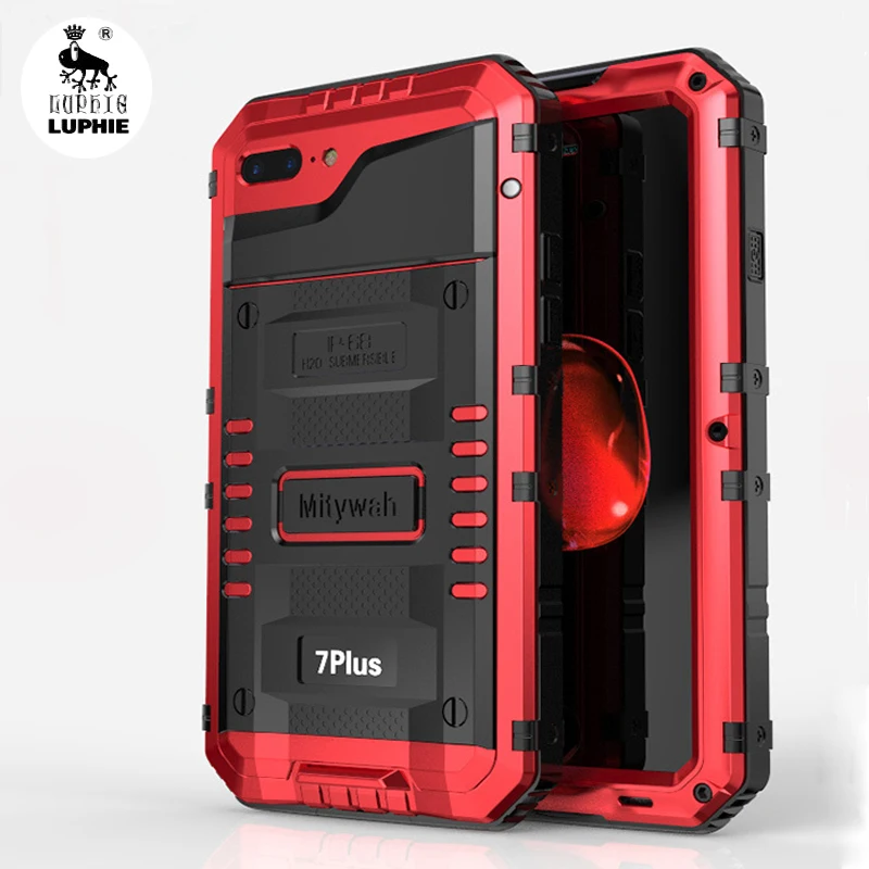 LUPHIE 3 Proof wolf armor case for iPhone 6 7 plus luxury