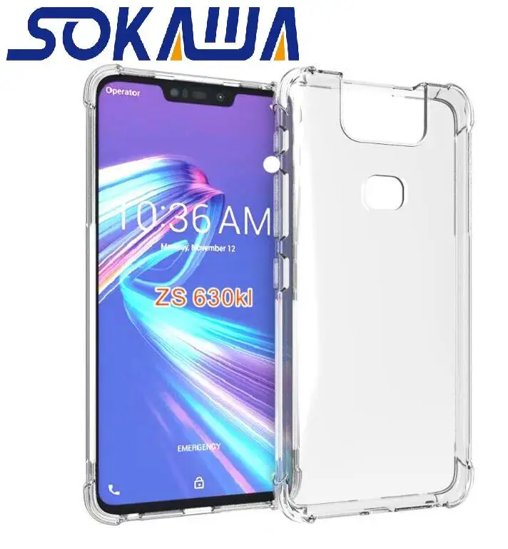 Для Asus Zenfone 6 ZS630KL чехол для телефона + закаленное стекло Прозрачный мягкий ТПУ