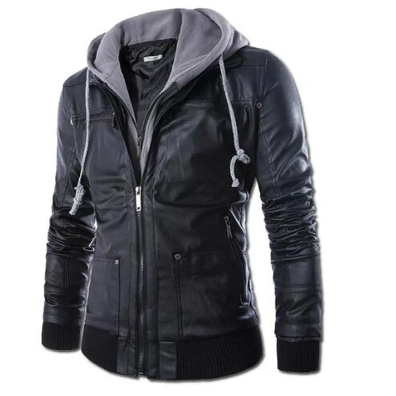Горячая Распродажа Для мужчин с длинным рукавом с мотоциклетная куртка из ПУ Модные Для мужчин для самосовершенствования кожа Для мужчин s искусственный Кожаная куртка