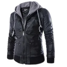 Горячая Распродажа Для мужчин с длинным рукавом с мотоциклетная куртка из ПУ Модные Для мужчин для самосовершенствования кожа Для мужчин s искусственный Кожаная куртка