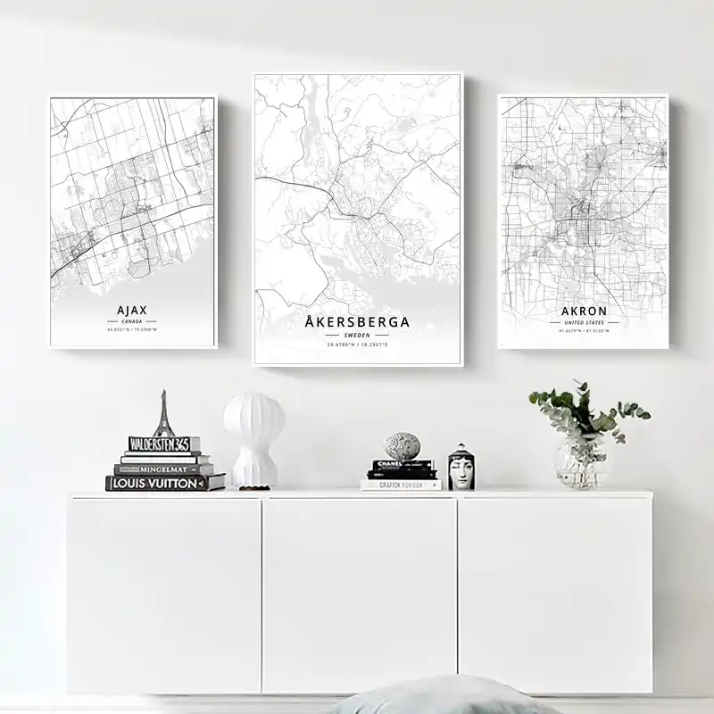 Ajax Canada Akersberga Suecia Akron Estados Unidos Moderno Mapa