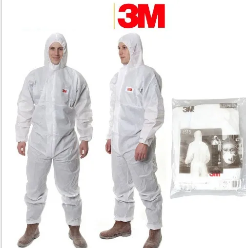 

3M 4515 4510 Protective Clothing Coverall 4515 Disposable Antistatic and non-linting work clothes One Piece against dust/splash