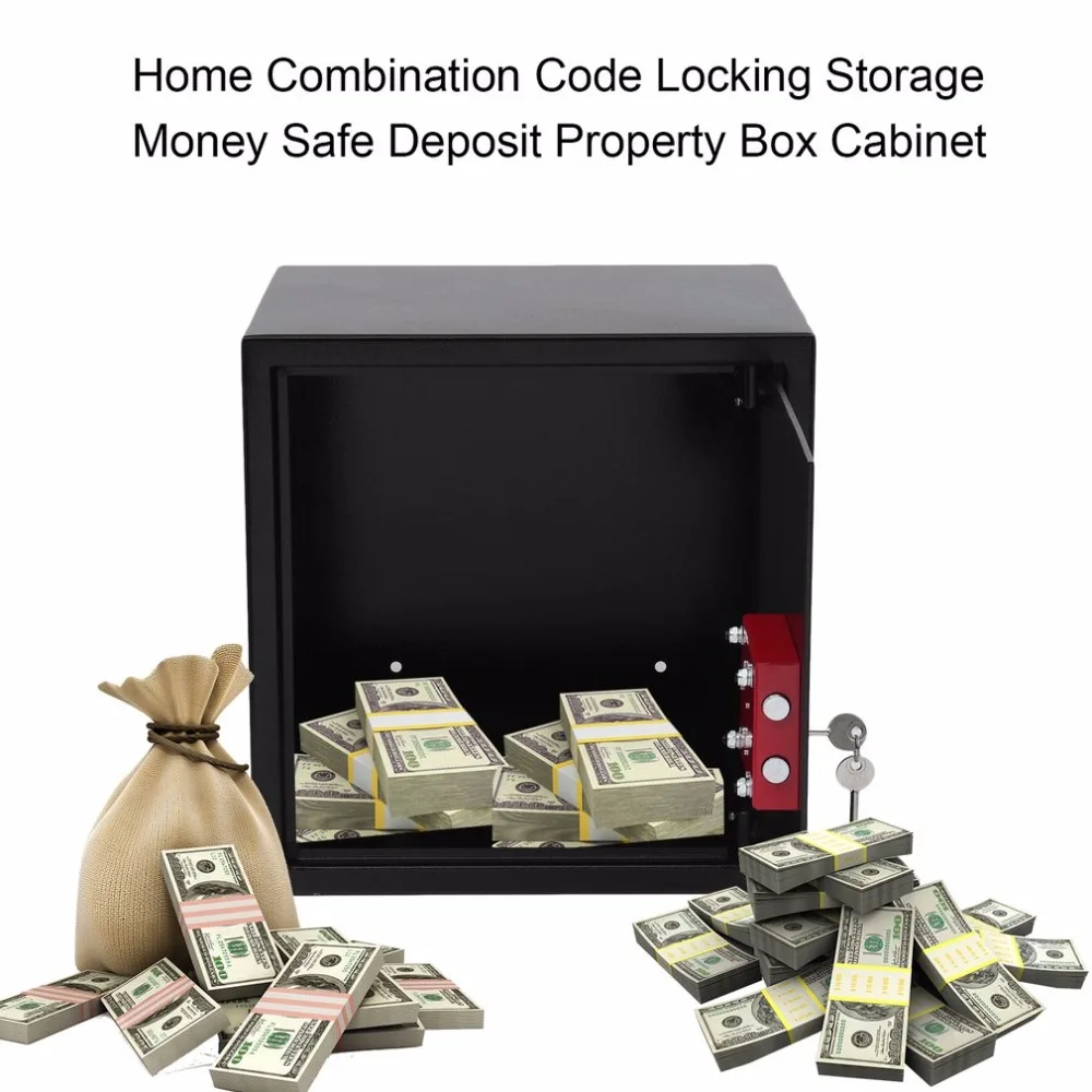 

Home Office Security Box Flat Recessed Wall Type Jewelry Box Lockable Storage Case Cash Case With Key Anti-Theft Box 38X30X37CM