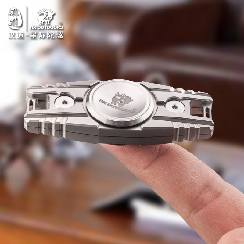 

HX OUTDOORS New Fidget Spinner HandSpinner Hand Spinner Finger EDC Toy For Decompression Anxiety Titanium Man's gift alloy Toys