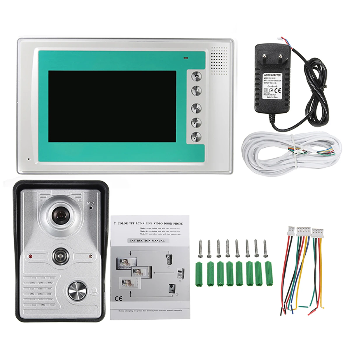 

NEW 7'' Wire Video Door Phone Doorbell Intercom Camera Monitor Security Night Vision Access Control