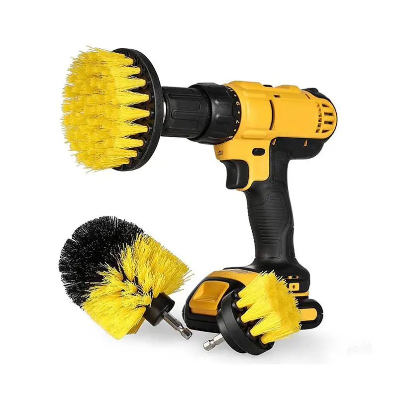 

LanLan Tile Grout Power Scrubber Cleaning Brushes Cleaner Set For Electric Drills 3Pcs/set Drill Power Scrub Clean Brush Kit