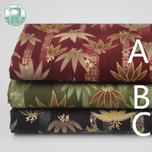 Дизайн 3 цвета металлик золото китайские бамбуковые листья хлопок ткань по двору/(ширина: 4" /110 см