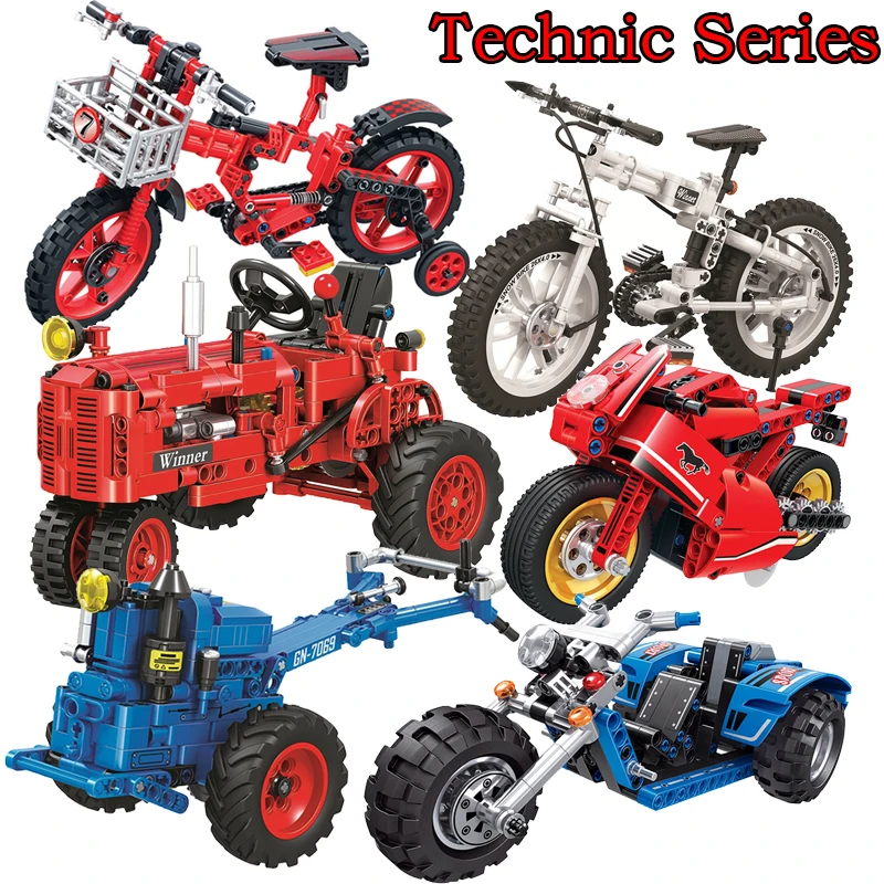 Классический трактор мотоцикл Legoingly лего technic Creator модель строительные блоки