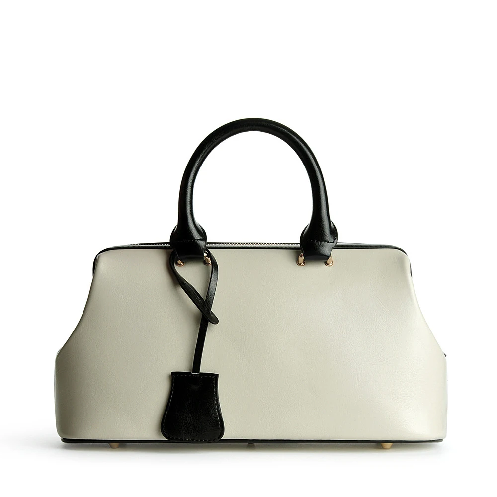 

High Quality Cowskin Leather Doctor Bags Women's Handbag 2018Luxury Handbags Women Bags Designer Large Capacity Ladies Totes Bag