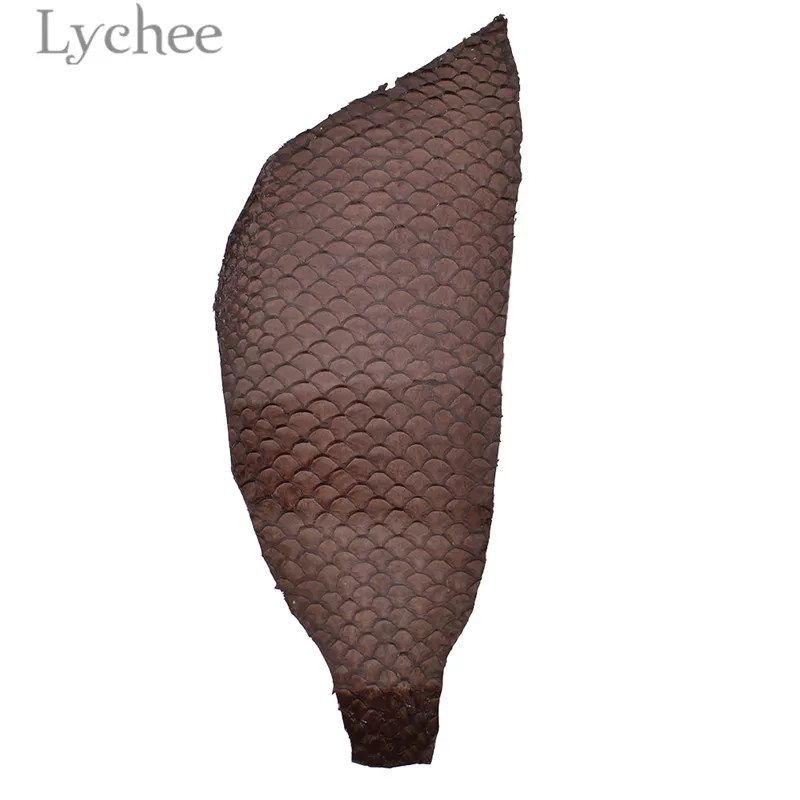 Lychee Genuine Fish Skin Leather Piece Multicolor Leahter Fabric DIY Sewing Material For Shoes Handbags - Цвет: 7