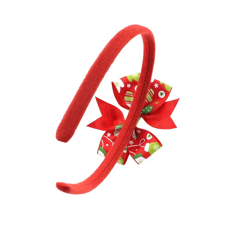 Christmas Halloween Flower Hair Bows Headband Plastic Teeth Ribbon Hairbands Hoop Hair Accessories For Girls (5)