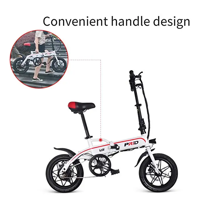 Perfect Mini ebike 14inch Aluminum Folding Electric Bike 350W Powerful Motor 36V10A Lithium Battery electric Bicycle adult City Scooter 13