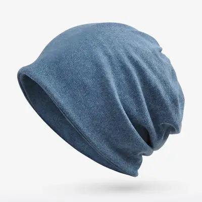 COKK Beanie, шапка для чулок, мужские зимние шапки для мужчин и женщин, унисекс, вязаная шапка для мужчин, s Skullies Beanies, теплая шапка-тюрбан, женская шапка - Цвет: Синий