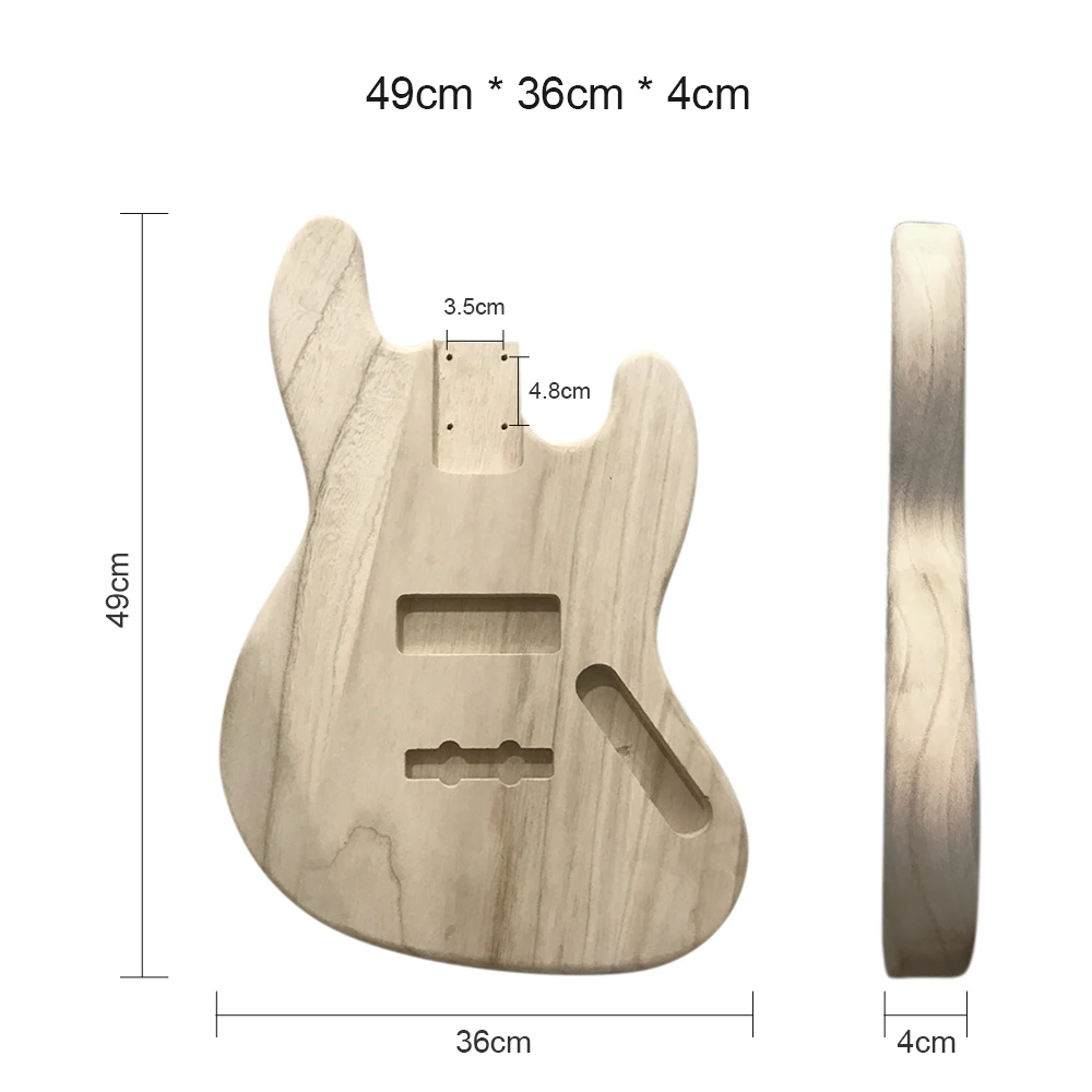 Полированная древесина Тип электрогитара корпус баррель DIY электрогитара баррель корпус клен дерево для JB стиль бас гитара
