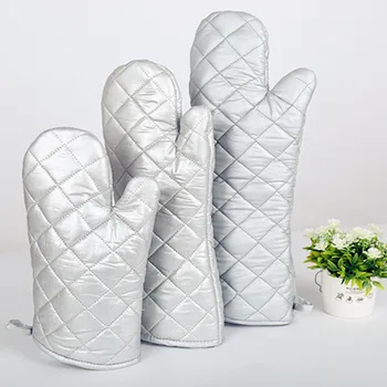 

2017 1 pair Cooking Baking Cotton Gloves Heat Resistant 300 degree BBQ Grill Glove barbecue grilling glove