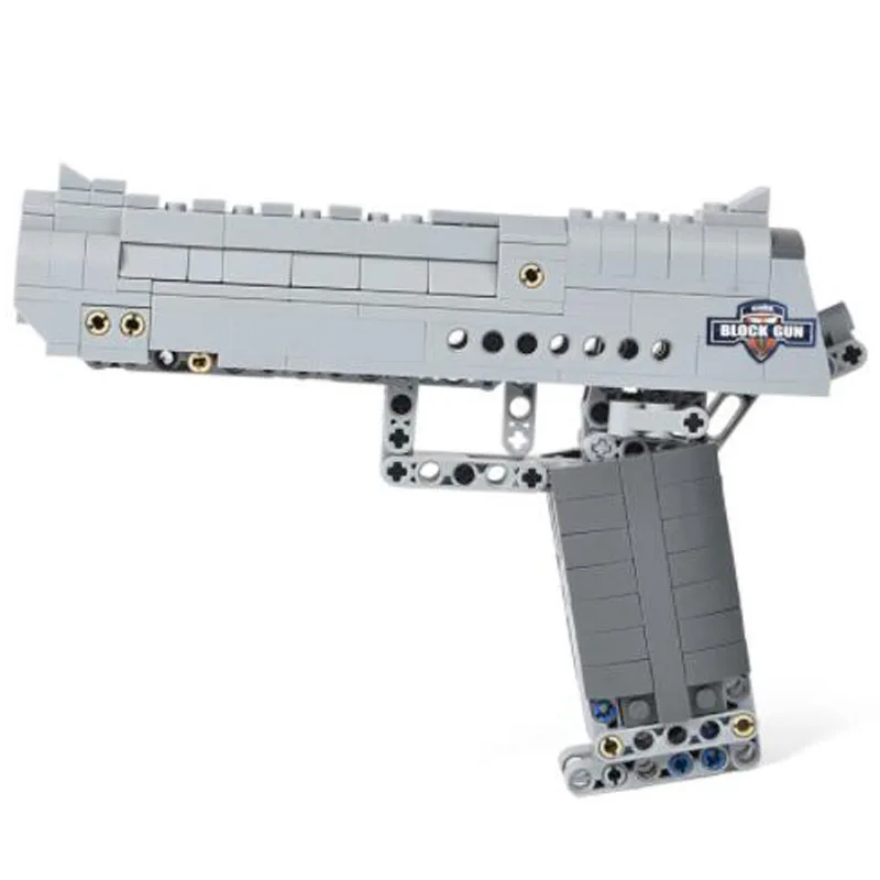 Weapon Toy Gun Desert Eagle Model DIY Building Blocks Revolver Airsoft Pistol With Bullet Outdoor Game For Children Gift Boys to
