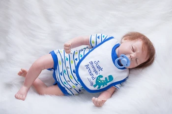 

19'' 50cm Soft Silicone Reborn Baby Dolls sleeping baby Boy Baby Dolls Birthday Xmas Gift New Arrival Toys