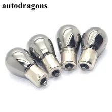 Autodragons 10 шт. P21W BA15s 382 серебро/янтаря chrome индикатор автомобилей лампочки хвост Тормозная поворотник Резервное копирование Обратный лампы