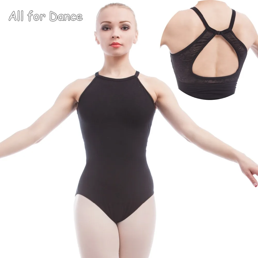 

01B0002 Adult Ballet Leotards Black Cotton Spandex Dance Wear Gymnastics Leotard for Dance Camisole ballet Body suit Shapewear