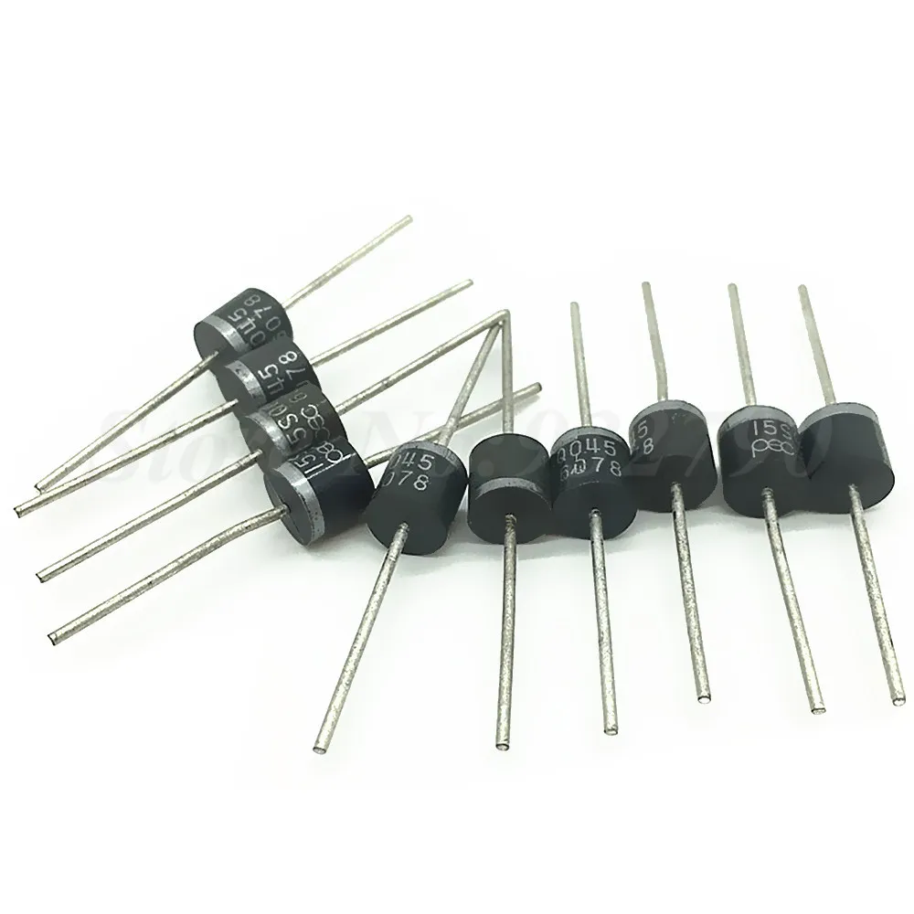 

10pcs 15a 45v Blocking Diodes Schottky Axial Rectifier Blocking Diode Solar Panel Diode For Solar Cells Panel High Frequency New