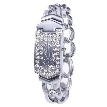 

Women's Square Rhinestone Crystal Diamond Bracelet Bangle Wrist Watch Quartz Wrist relogio feminino Features horloges clock B40