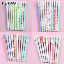10 шт цветные гелевые кавайные ручки Boligrafos Kawaii Canetas Escolar милые корейские канцелярские принадлежности