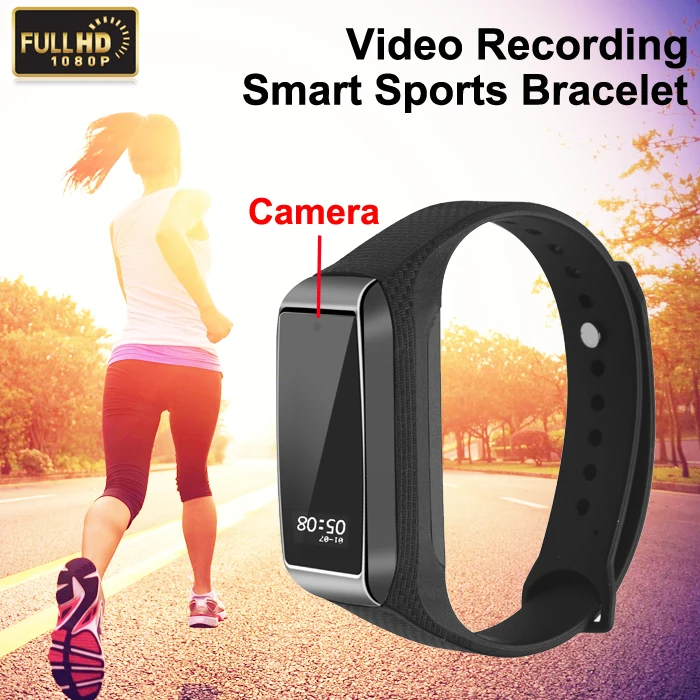 

1080P HD Mini Camera Pro K68 Smart Bracelet with Camcorder DVR Video Audio Recorder Wristband Watch Band Sport Fitness Tracker