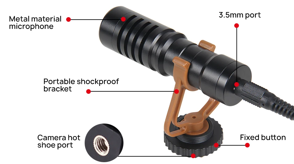 Для оригинального DJI Osmo карманного микрофона адаптер 3,5 мм поддерживает внешний 3,5 мм крепление для микрофона разъем TRS DJI Osmo карманные аксессуары