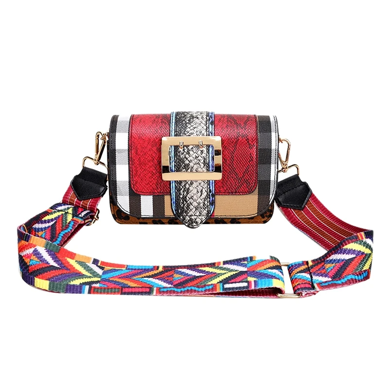 

ABDB-Fashion Trend Wild Hit Color Wide Shoulder Strap Shoulder Messenger Bag Small Square Bag