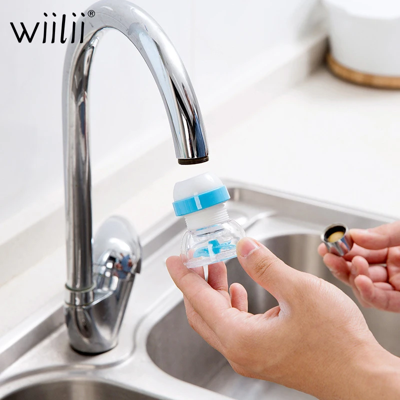 

WIILII 360 Degree Rotate Faucet Nozzle Kitchen Water Purifier Nozzle Water Saving Taps Splash Shower