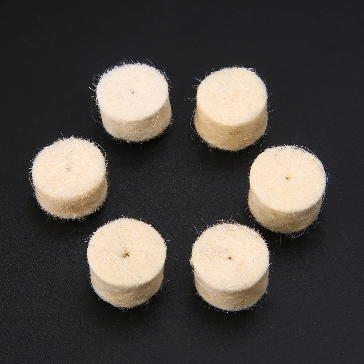 100pcs 13mm Wool Felt Polishing Buffing Wheel Buffing Pad with 2 Shanks for Grinding Wheels Abrasive Tools