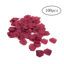 10 Pack(1000 шт) Настоящее сенсорный Искусственные лепестки роз Multi Применение шелк лепестки из ткани для свадьбы домашнего декора комнаты цвет красного вина красочные