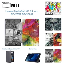 MTT чехол из искусственной кожи чехол для huawei MediaPad M3 8,4 дюймов BTV-W09 BTV-DL09 откидная Магнитная подставка чехол для планшета с рисунком