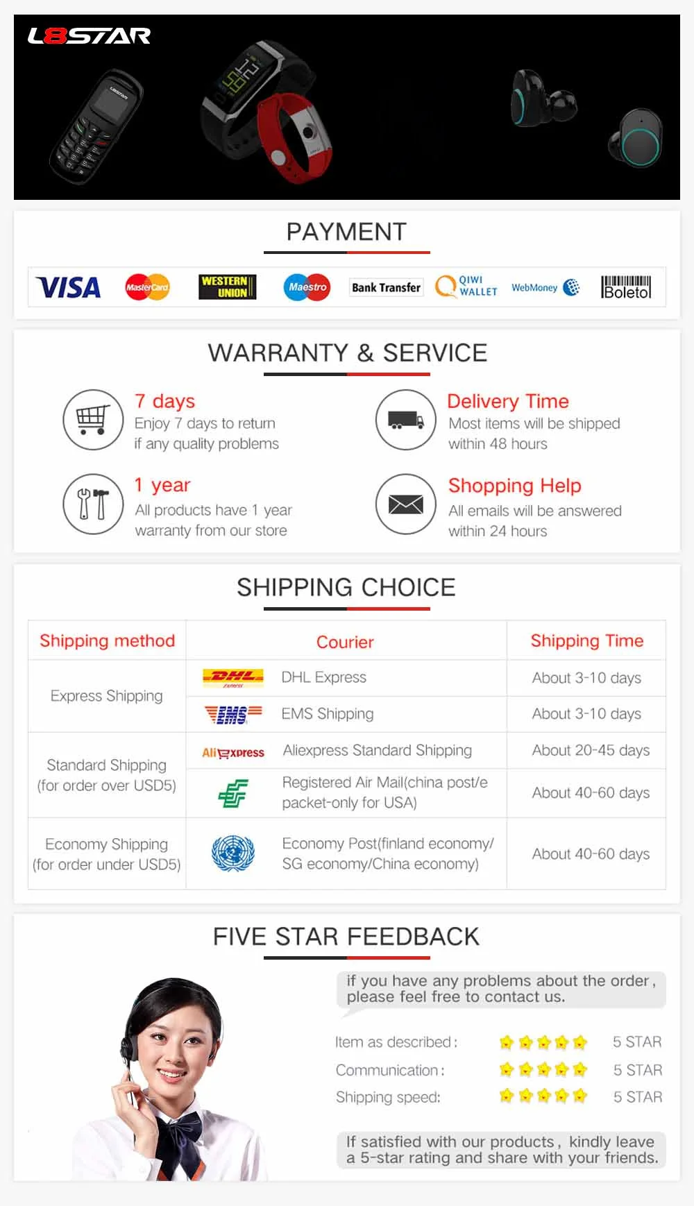 L8STAR Warranty