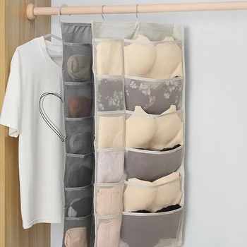 

Storage Bags organizador Double-side wardrobe underwear hanging bag hanging storage wardrobe organizer bra hanging organizer new