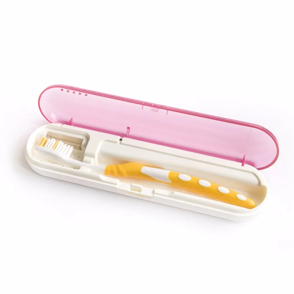 2 In1 UV Disinfection Toothbrush Box Toothbrush Head Sterilizer Portable Toothbrush Case Power By Battery For Household Travel