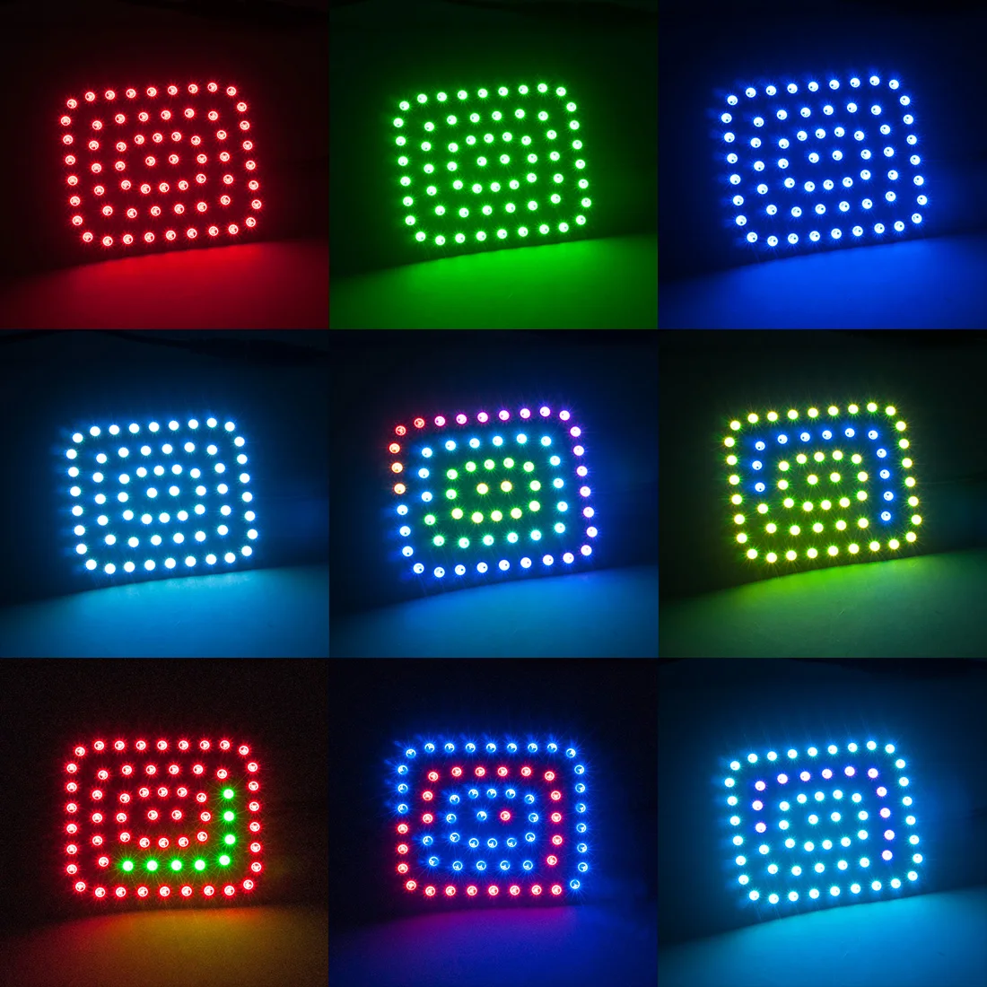 WS2812B RGB светодиодный экран прямоугольной Пиксельной панели 4 прямоугольника 62 s
