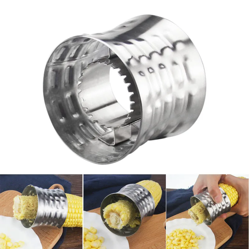

Stainless Steel Corn Stripper Non-slip Grip Corn Cutter Kernel Remover LKS99