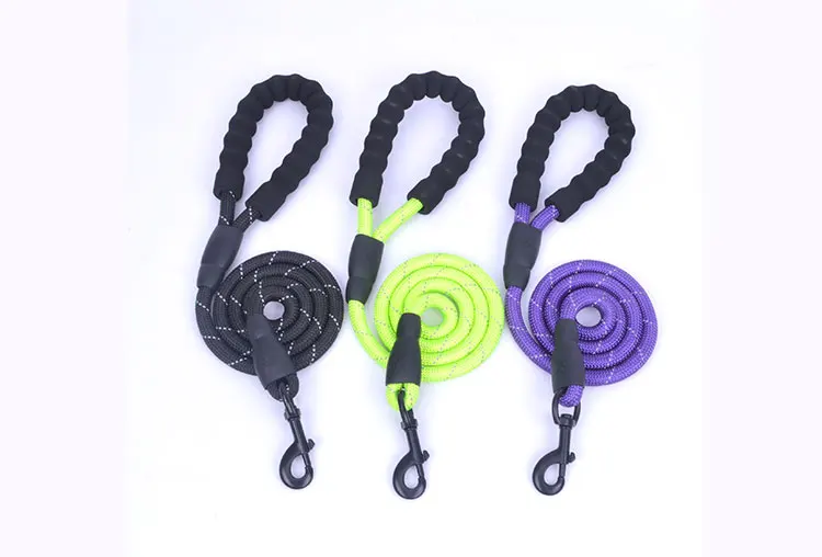 Утяжеленный ошейник для собаки поводок ручка из вспененного этилвинилацетата, нейлоновые Собачьи Ошейники со светоотражающими Натяжной поводок, Натяжной с собакой тренировочный Канат
