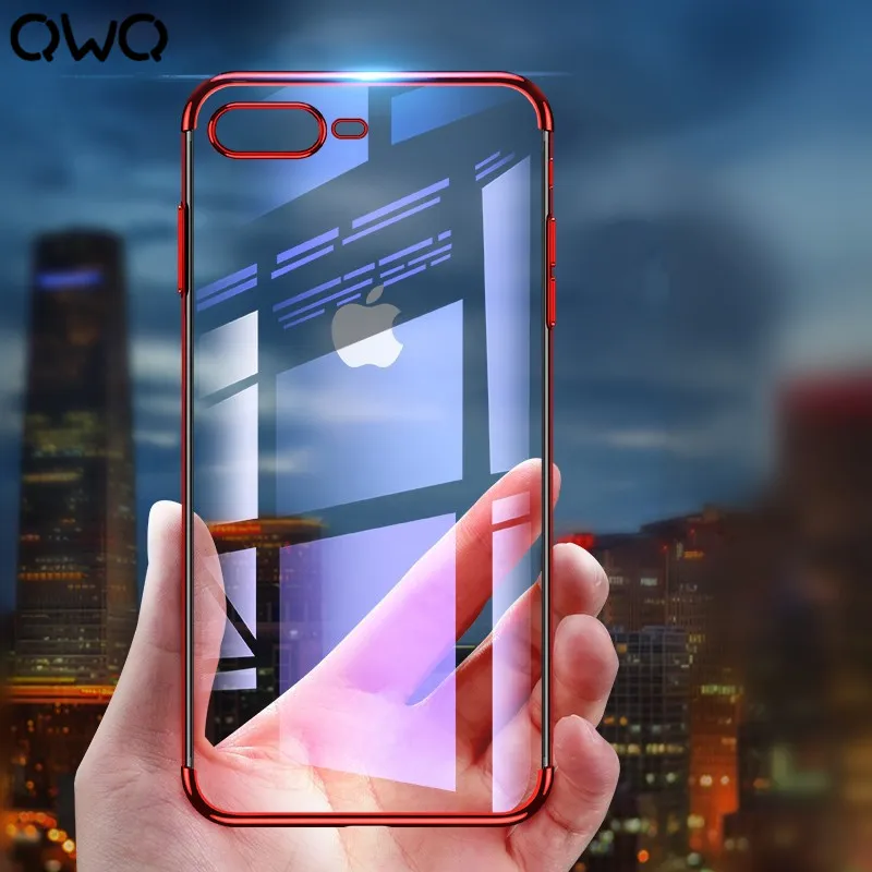 

Luxury Ultra Thin Transparent phone Case For iphone X cases 7 plus Soft tpu silicon full cover for iphone 5 5s se 6 6s plus bag