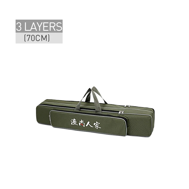 Bolsa de Pesca Vara de Pesca Multifuncional ao ar Ombro Portátil Bolsa - 3 Camada 80 90 120cm Armazenamento Livre Xa75g Mão 2 47 Esporte e Lazer