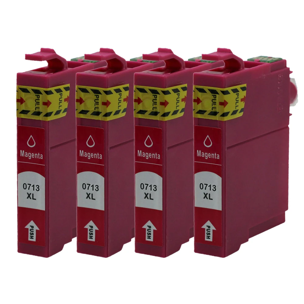 4PK T0713 Magenta чернильные картриджи для Epson SX218 SX515W SX400 SX200 SX610FW BX3450F D92 D120 DX4000 DX4050 DX4400 DX4450