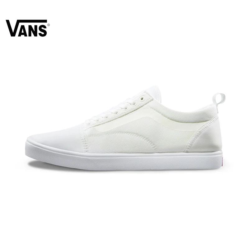 Original Vans White Color Women Skateboarding Shoes Sneakers Beach Shoes Canvas Shoes Outdoor Sports Comfortable Breathable