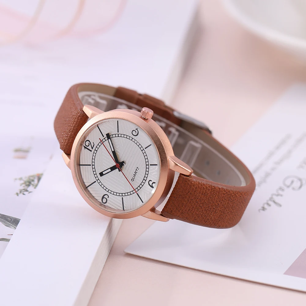 Роскошные Брендовые женские часы, простой стиль, кожаный ремешок, кварцевые часы, модные наручные часы, женские часы, часы для женщин, Relogio